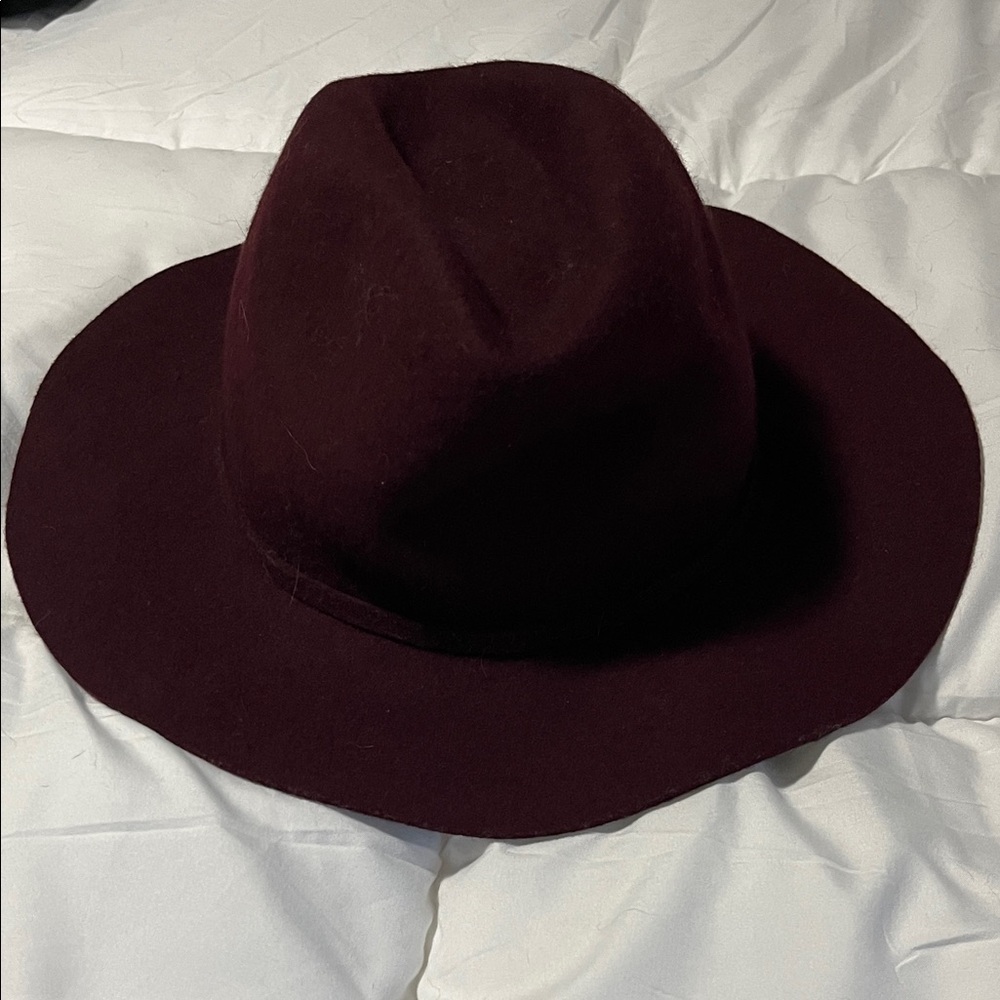 Stylish Burgundy Fedora Hat